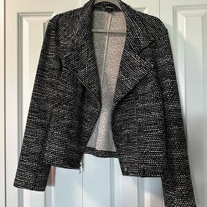 Women's Black and White Tweed Jacket